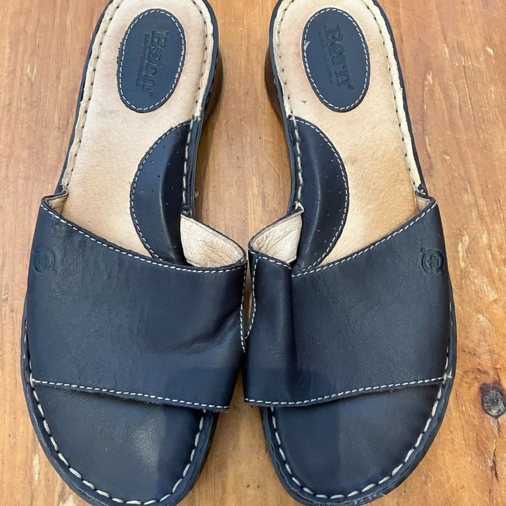 Born Brown Leather Sandals Size 10 Like New